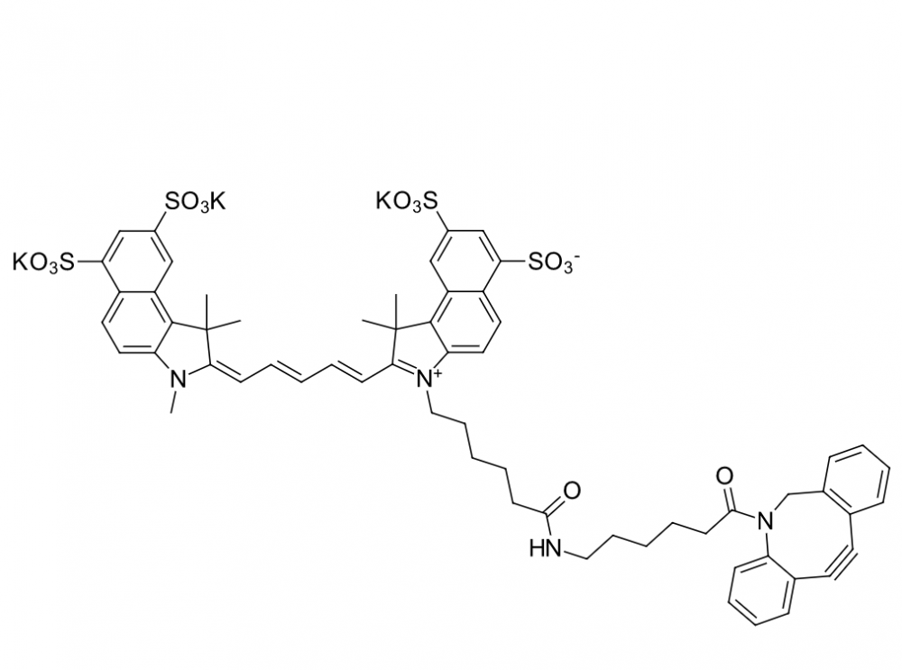 Sulfo-Cy5.5 DBCO，磺化Cy5.5-二苯基环辛炔
